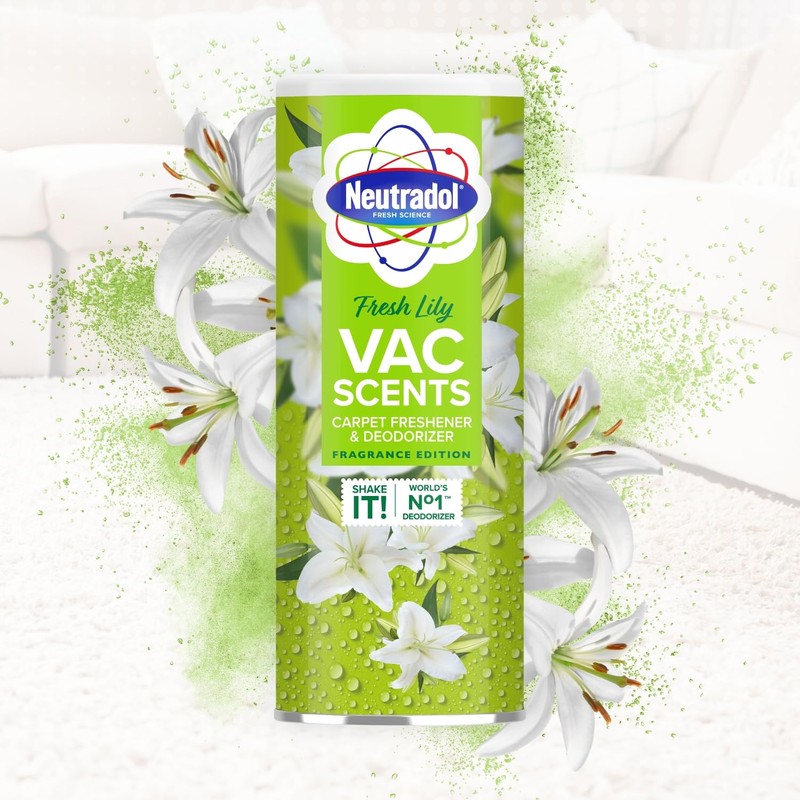 Neutradol Carpet Deodoriser, Vac Scents, Odour Neutraliser Powder for Carpets