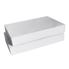 Gift Boxes with Lids, 12 Pack, Assorted Sizes, White, 2 Large 17 in, 5 Medium 14.65 in, 3 Small 11 in