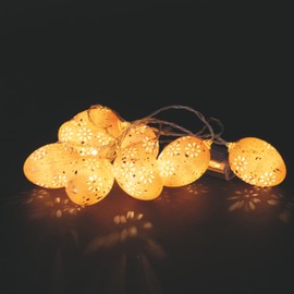 Villa d'Este Home Tivoli Easter Decoration, String 8 LED Eggs, Yellow, The Landscape