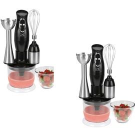 Kalorik Combination Mixer with Mixing Cup, Chopper, and Whisk, Black