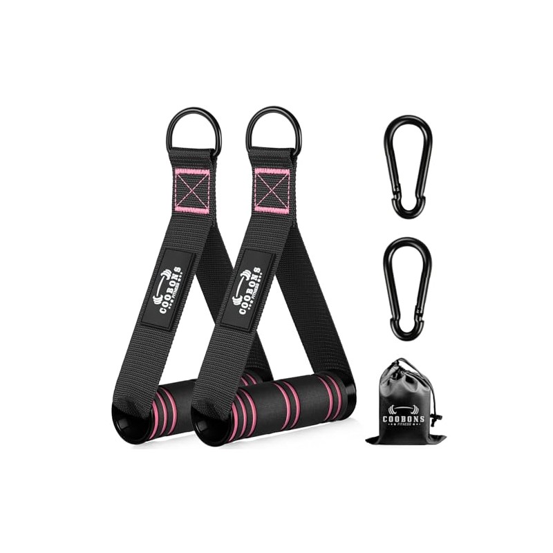 COOBONS FITNESS Heavy Duty Exercise Handles, Gym Handles for Cable