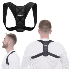 GYM RAG Posture Corrector for Men & Women - Comfortable Upper Back Brace, Adjustable Back Straightener Support for Shoulder, Neck & Back (Small)