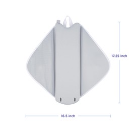 Ubbi Cushioned Elbow Rest, Non-Slip, Baby and Toddler Bath Time Must Have Accessory for Parents, Included Pockets for Bath Supplies Storage, Gray Stingray