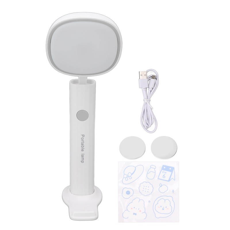 Foldable Desk Lamp Rechargeable Square Flashlight Shape Dimmable Table Night