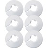 JJHXSM 6pcs 1/2inch Flange Water Pipe Cover Decoration 16mm White
