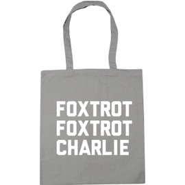 Hippowarehouse Foxtrot Foxtrot Charlie Tote Shopping Gym Beach Bag 42cm x38cm, 10 litres