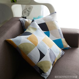 Suminoe P034C Cushion Cover Orange 17.7 x 17.7 inches (45 x 45 cm) PEANUTS 3-Piece Snoopy 1 Piece