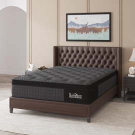 Duchessz Full Mattress,10 Inch Hybrid Mattress Black with Gel Memory Foam and Individually Pocket Innerspring Euro Top Mattress Medium Firm for Motion Isolation, Edge Support, 100 Night Trial