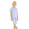 Mud Kingdom Collared Big Boys Shorts Pajama Set Cute Blue