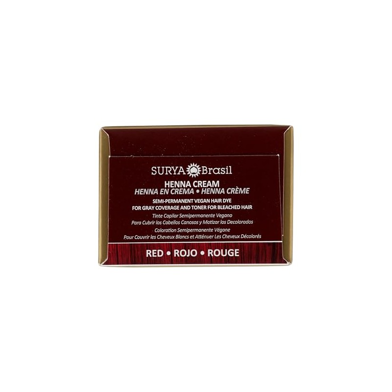 Surya Brasil Products Henna Cream, Red, 2.37 Fluid Ounce