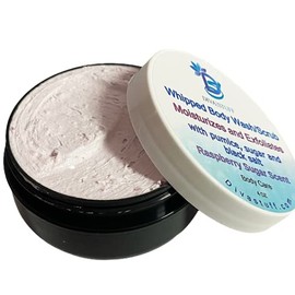Diva Stuff Whipped Body Wash/Scrub, With Pumice, Sugar and Black Salt, Exfoliates Dead Skin, Raspberry Sugar Scent, 4 oz