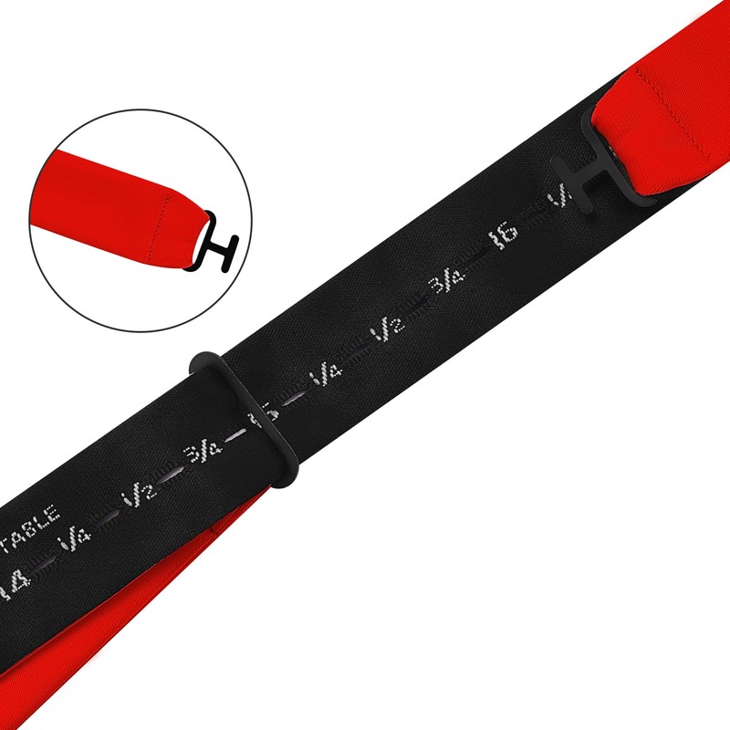 Gusleson Mens Retro Red Self Tied Bow Tie for Wedding
