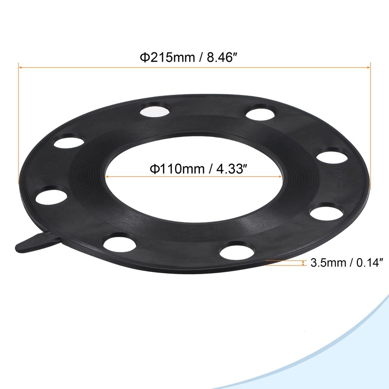 MECCANIXITY Rubber Flange Gasket Full Face for 4 Inch DN100