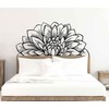 Mandala in Half Dahlia Wall Decal Lotus Flower Interior Home