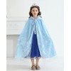 PURFEEL Girls Princess Cape Kids Snowflake Hooded Cloak Play Costume
