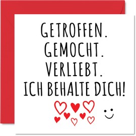 Romantic Card Wedding Anniversary - I Keep You - Cute Funny Wedding Anniversary Cards for Boyfriend Girlfriend Husband Wife Women Men Her Him 145mm Wedding Card Greeting Card