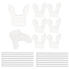 8 Pack White Scuba Mouthpiece Snorkel Mouthpiece Scuba Diving Mouthpiece Silicone Snorkel Mouthpiece Scuba Diving Regulator Mouthpiece with Regulator Ties for Most Standard Scuba Diving Regulators