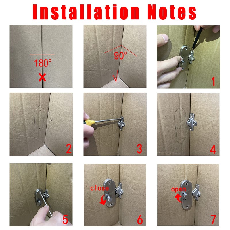 Sliding Door Lock 90 Degree Movable Door Right Angle Buckle