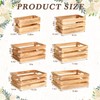 CroBlissful 6 Pcs Decorative Wood Crates for Storage Display Rustic