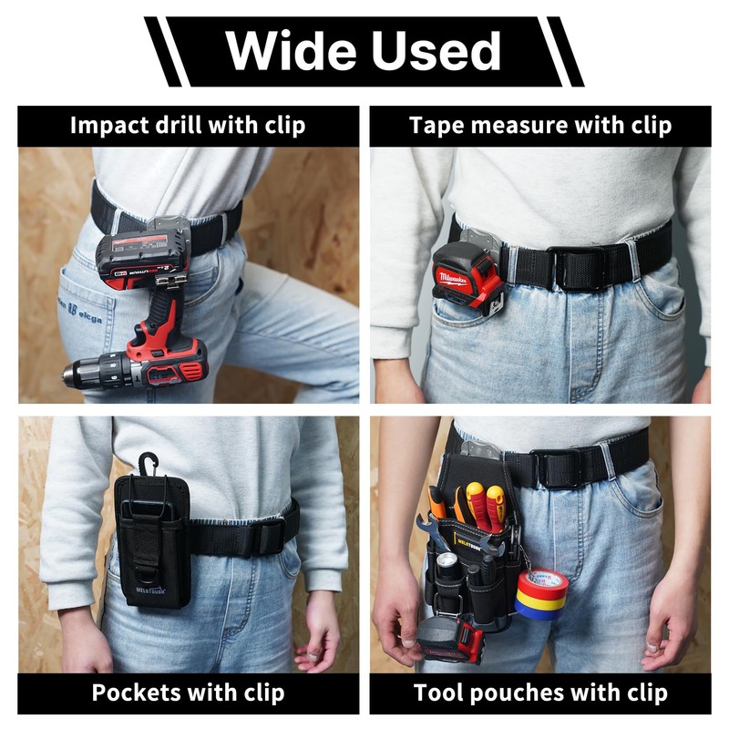 MELOTOUGH Tape Measure Holder,Drill Holder for Tool Belt,Drill Holder,Measuring Tape