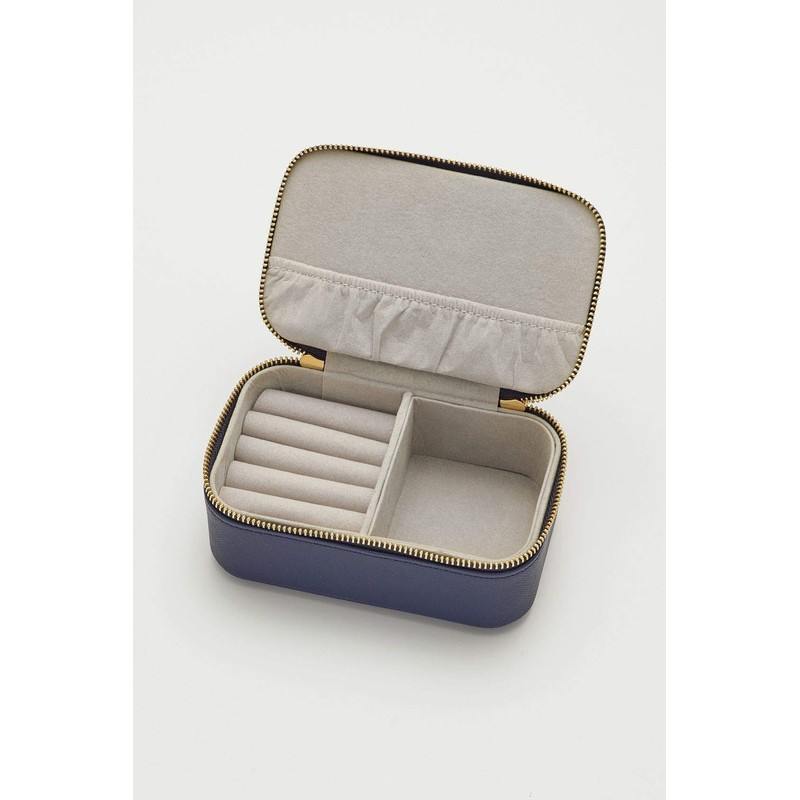 Estella Bartlett Faux Leather Mini Jewellery Box in Navy