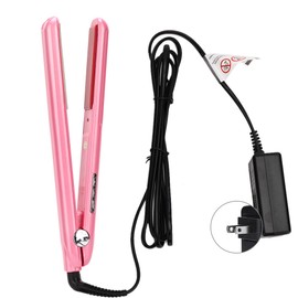 Ultrasonic Infrared Hair Straightener Cold Wave Hair Straighten Curling Iron (Pink )