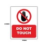 6-Pack - Do Not Touch Safety Vinyl Sign Stickers -