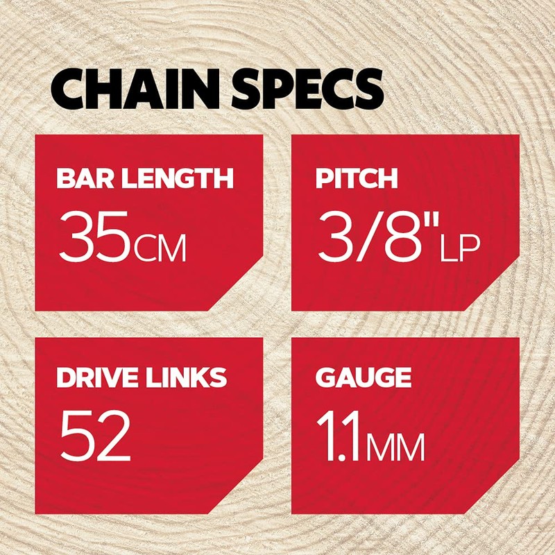 Oregon AdvanceCut Chainsaw Chain for 14-Inch (35cm) Bar -52 Drive