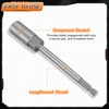 sourcing map Nut Driver Drill Bit 13mm Metric Impact Socket