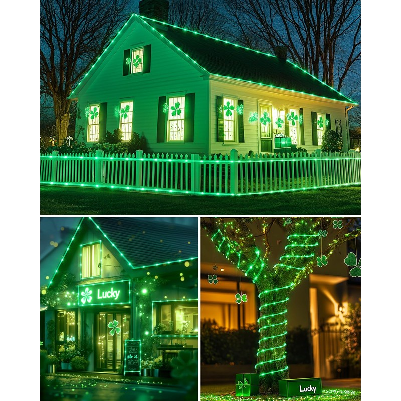 Brightown Solar String Lights Outdoor, 2 Pack 78FT 200LED Rope