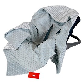 BabyLux Baby Wrap-around Blanket 90 x 90 cm Insert Baby Car seat Stroller Buggy Blanket Car seat Minky Cotton 3-point belt Toddler Baby Blanket