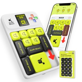 Swift Block Super Slide Puzzle Games, 3 Games in 1 Board Sliding Puzzle Game, 1000 Challenges Brain Teaser Puzzle, Connected Smart Phone AI Tutorial Travel Games Birthday Gift for Kid Teen, UV Ver.