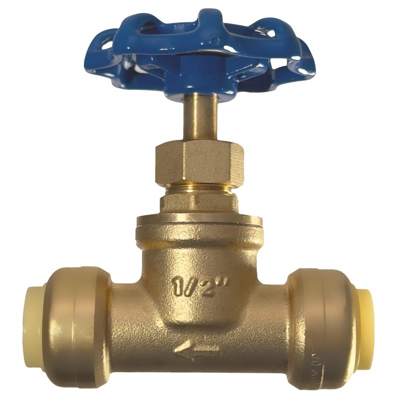 XFITTING 1/2 inch Push Fit Stop Valve with Drain and