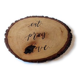 Eat, Pray, Love Wood Burned Cheese & Charcuterie Serving Tray