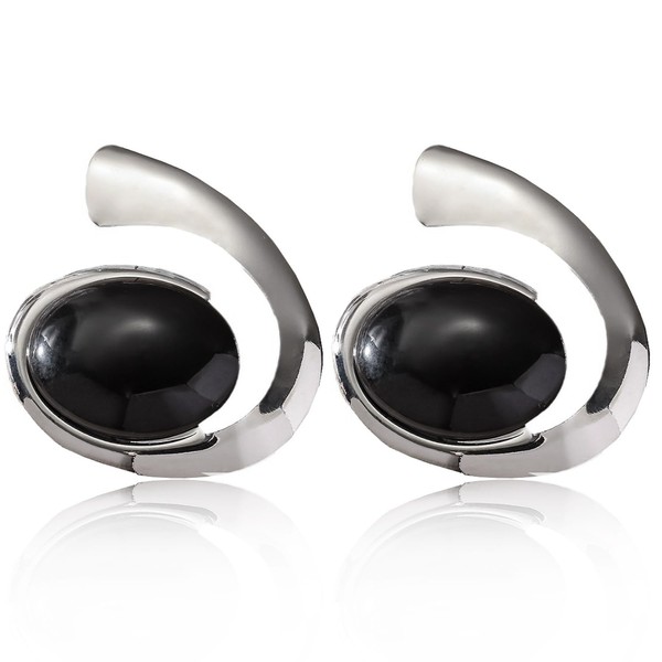 Aksod Gold Statement Earrings Chunky Turquoise Spiral Earrings Studs Exaggerated