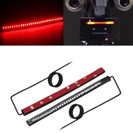 YONGMING 12V Car Led Brake Light Strip Motorcycle Running Tail Stop Turn Signal Flexible Led Light Red and Yellow，Pack of 2