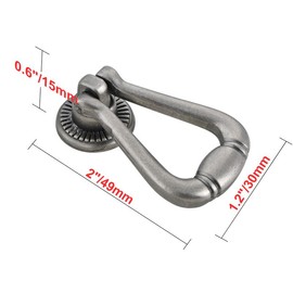 Utopia Alley HW277PLPT011 Soffi Cabinet Ring Pull Knob - Vintage Cabinet Hardware with Hand Finished Pewter, Metal Drawer Pull Knobs 2.0" - Quantity: 25 pack