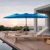 FRITHJILL Large 14.8 Ft Double-Sided Outdoor Patio Umbrella - Rectangular