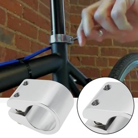 Create idea 1 x 1 Inch Bicycle Seat Post Clamp 25.4 mm Aluminium Alloy Seatpost Collar Seatpost Clip Seat Tube Clip for MTB Road Bike Mountain Bike Folded Bicycle Silver