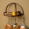Rogar Half Dome Pot Rack W Grid in Black W