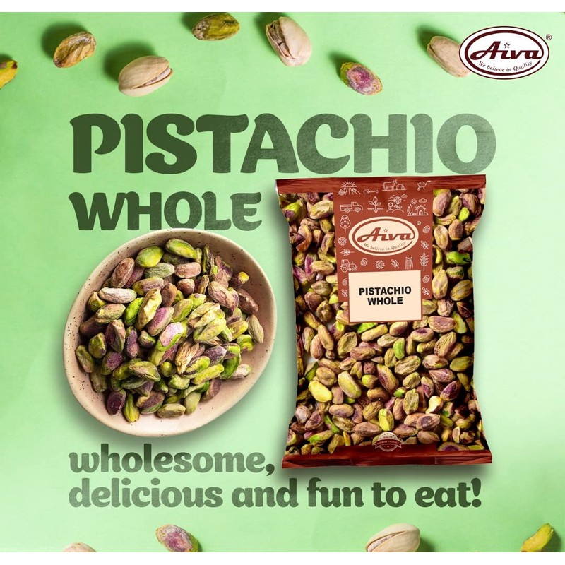 Aiva Raw Pistachios, No Shells, Unsalted (2 LB) – Premium