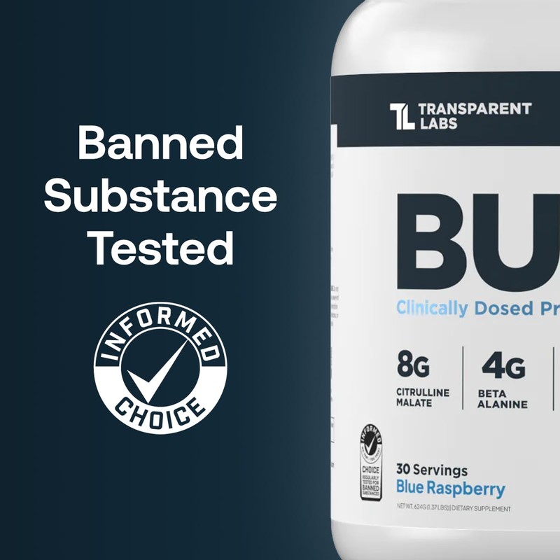 Transparent Labs Bulk Pre Workout Powder - Naturally Sweetened Advanced