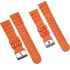 Niziruoup FKM Rubber Watch Strap Quick Release Ventilated Fluororubber Watch Bands 18mm 20mm 22mm 24mm Soft Durable FKM Rubber Universal Replacement Band Strap for Men Women