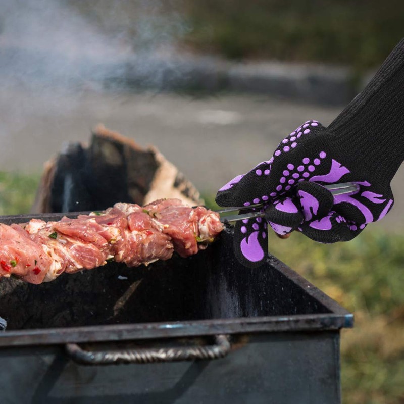 Comsmart BBQ Gloves, 1472 Degree F Heat Resistant Grilling Gloves