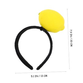 TOVINANNA Funny Fruit Lemon Headband Novelty Plush Hair Hoop for Dress up for Holiday Parties Adult Boys and Girls