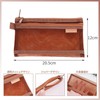 DELUXEFOX Mesh Pen Case Pen Case Double Structure Transparent Nylon