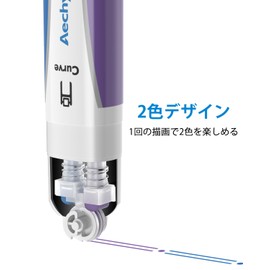 Aechy Curve Pen 2 Color Line Pen Water Based Twin Marker Pen Roller Stamp & Felt Tip 6 Color Pen Set Quick Dry Notebook Notebook Card Making School Office Writing Instruments