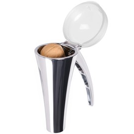 AFFDEUP Nut Cracker,Heavy Duty Nut Cracker Tool with Splash-Proof Clear Lid,Long Leverage & Spring Return Nutcracker for Effortless Cracking