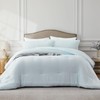 Quataly King Comforter Set SkyBlue,3PCS Soft Lightweight Breathable Bedding Comforter