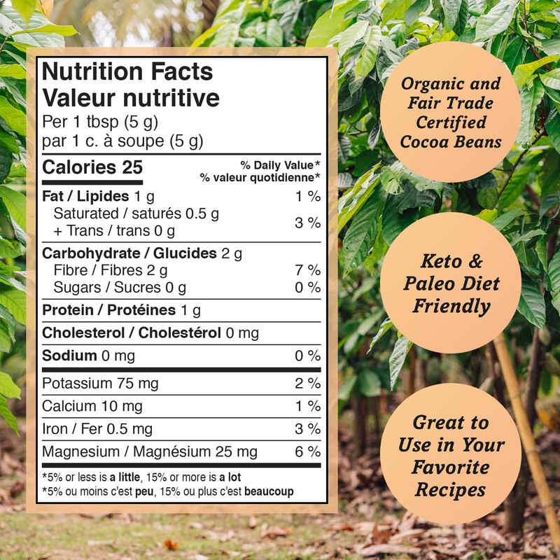 Ecoideas Organic Ft Cacao Powder, 113g, Brown, ECO-FT11